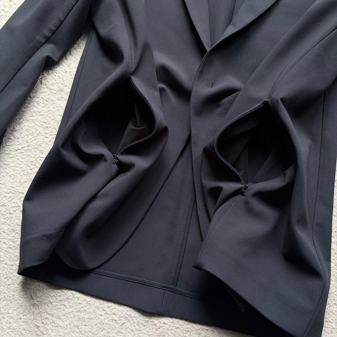 極美品✨デサントオルテライン テックテーラードジャケット ジャージ ネイビー L