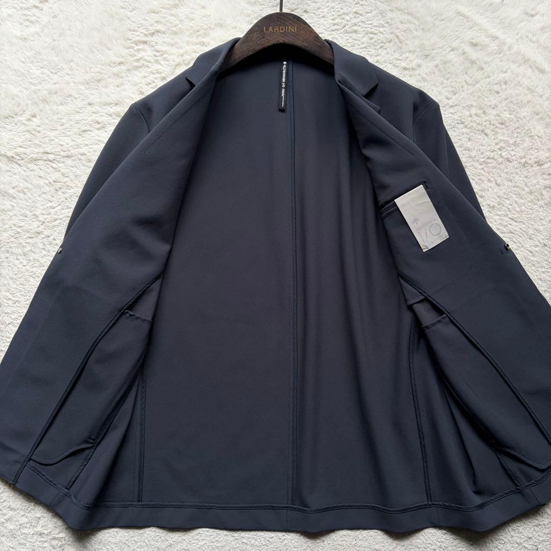 極美品✨デサントオルテライン テックテーラードジャケット ジャージ ネイビー L