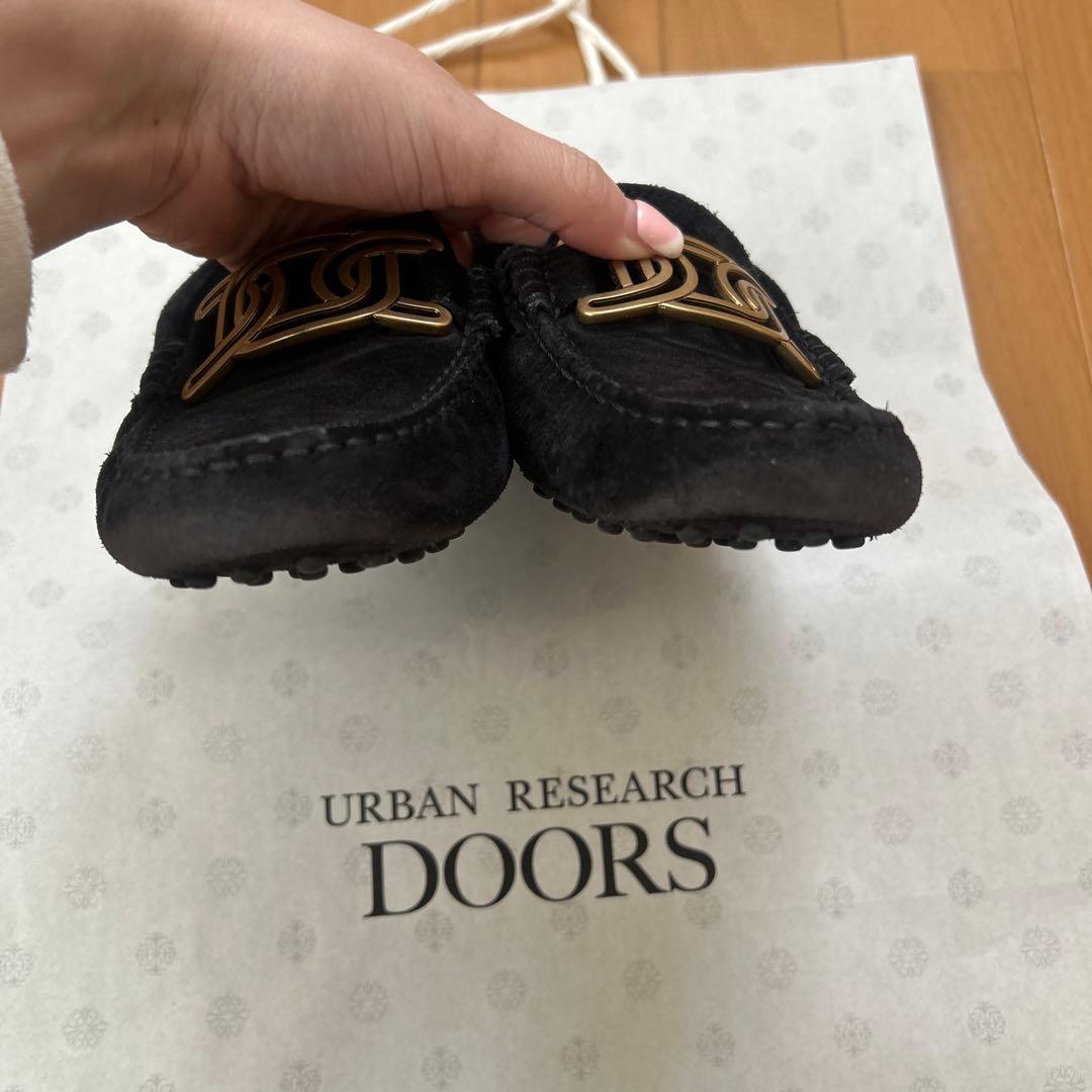 【美品】TOD'S ブラックスエード ローファー