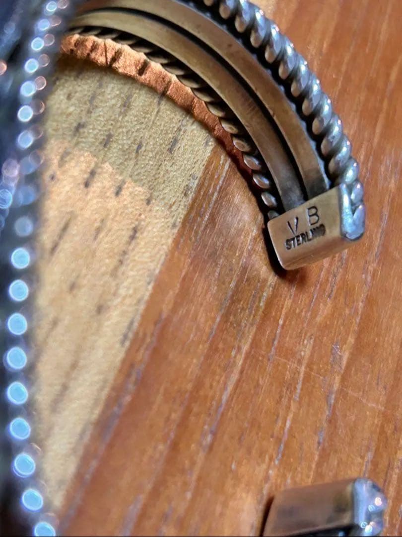 【希少】Navajo Victor Begayトリプルターコイズカフブレスレット