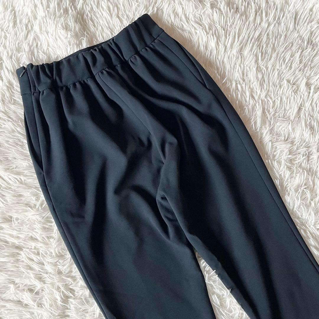 極美品✨ ヨーコチャン ハイウエストラップパンツ 40 ウエストゴム 紺色 近年