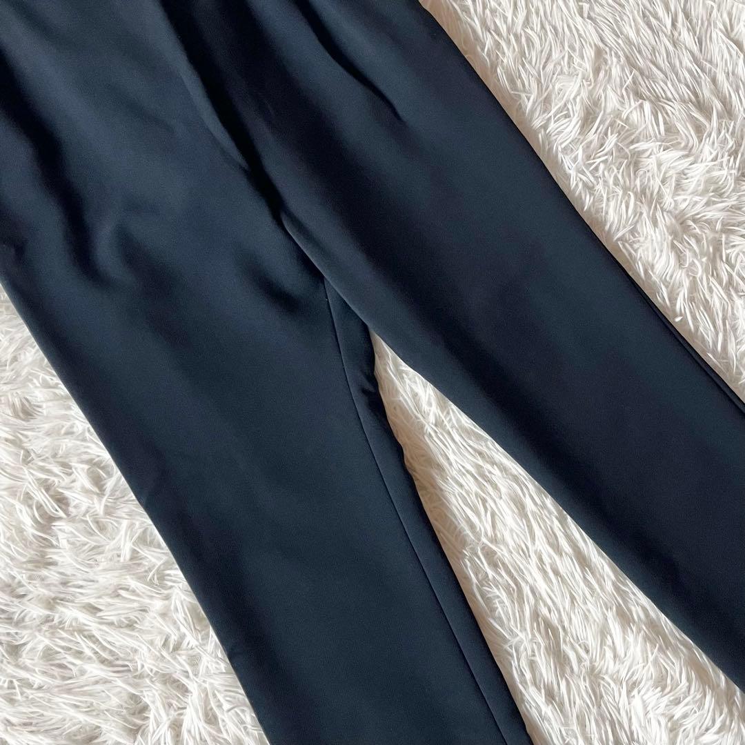 極美品✨ ヨーコチャン ハイウエストラップパンツ 40 ウエストゴム 紺色 近年