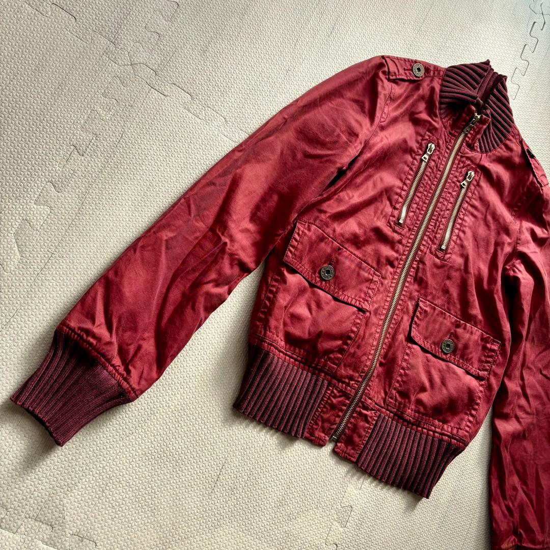 HYSTERIC GLAMOUR スカジャン 刺繍 ジャケット ボルドー