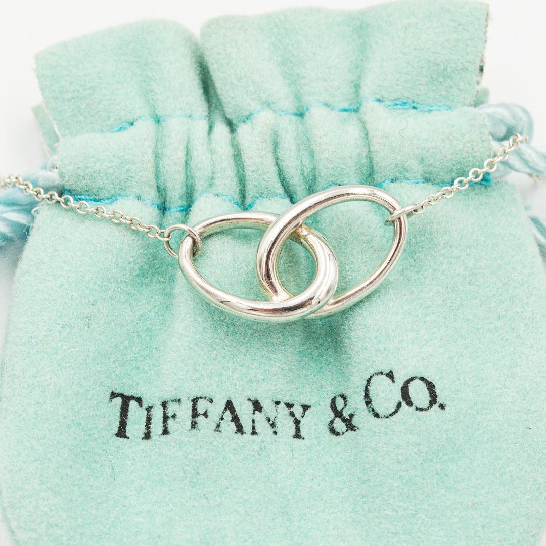 ティファニー ダブルループ ネックレス シルバー 40.5cm ポーチ付き