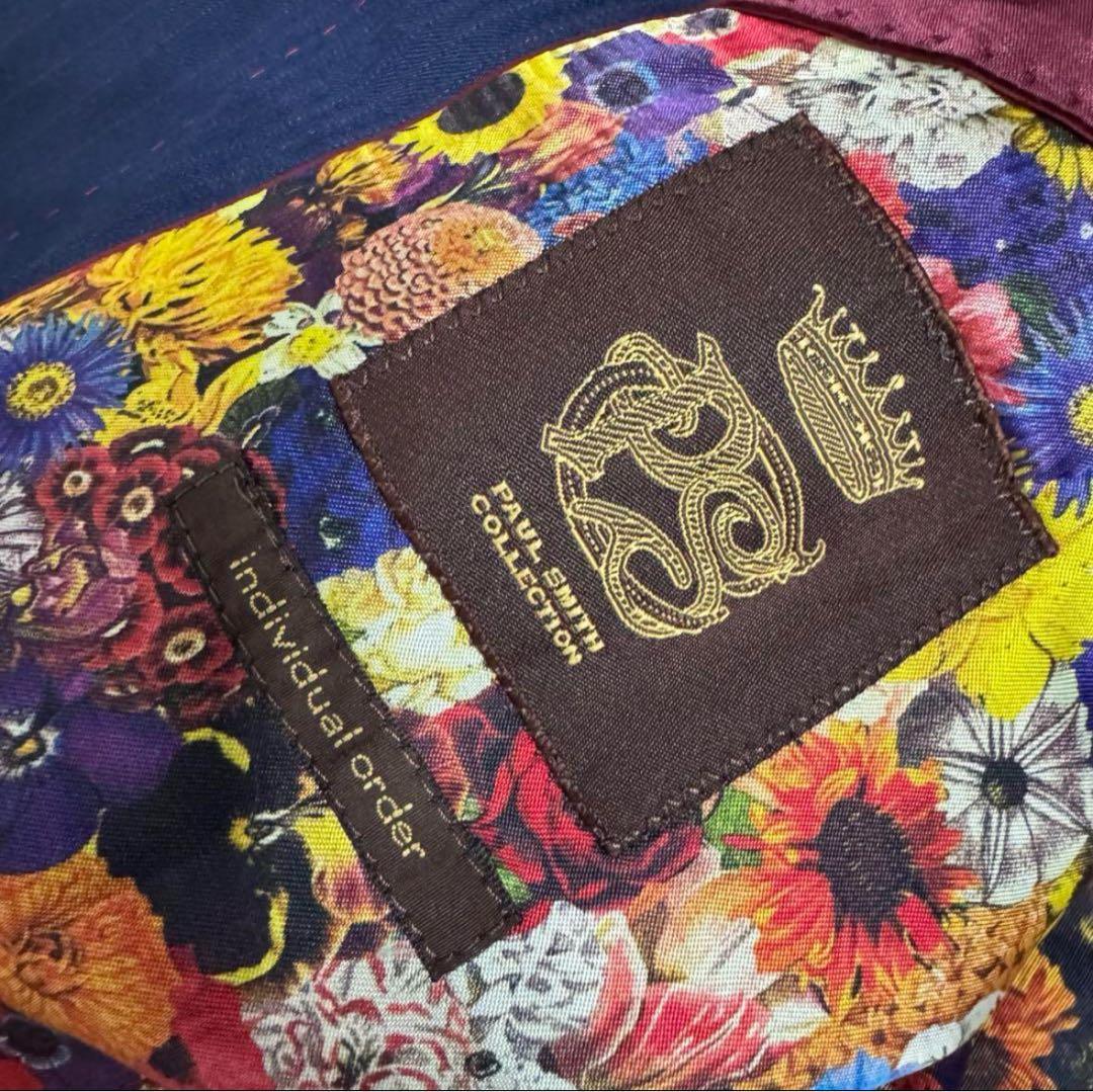 極美品 ポールスミス コレクション ド派手花柄 スーツ セットアップ ネイビー