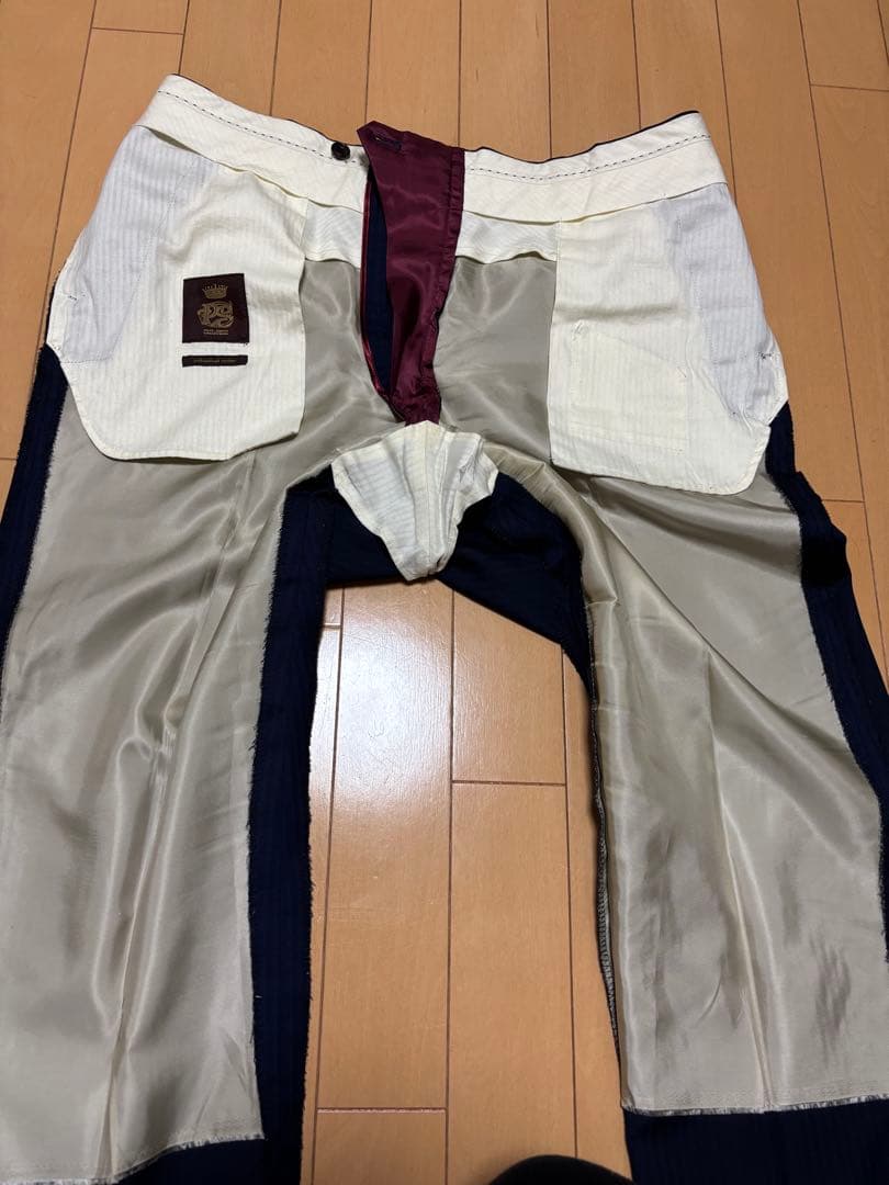 極美品 ポールスミス コレクション ド派手花柄 スーツ セットアップ ネイビー