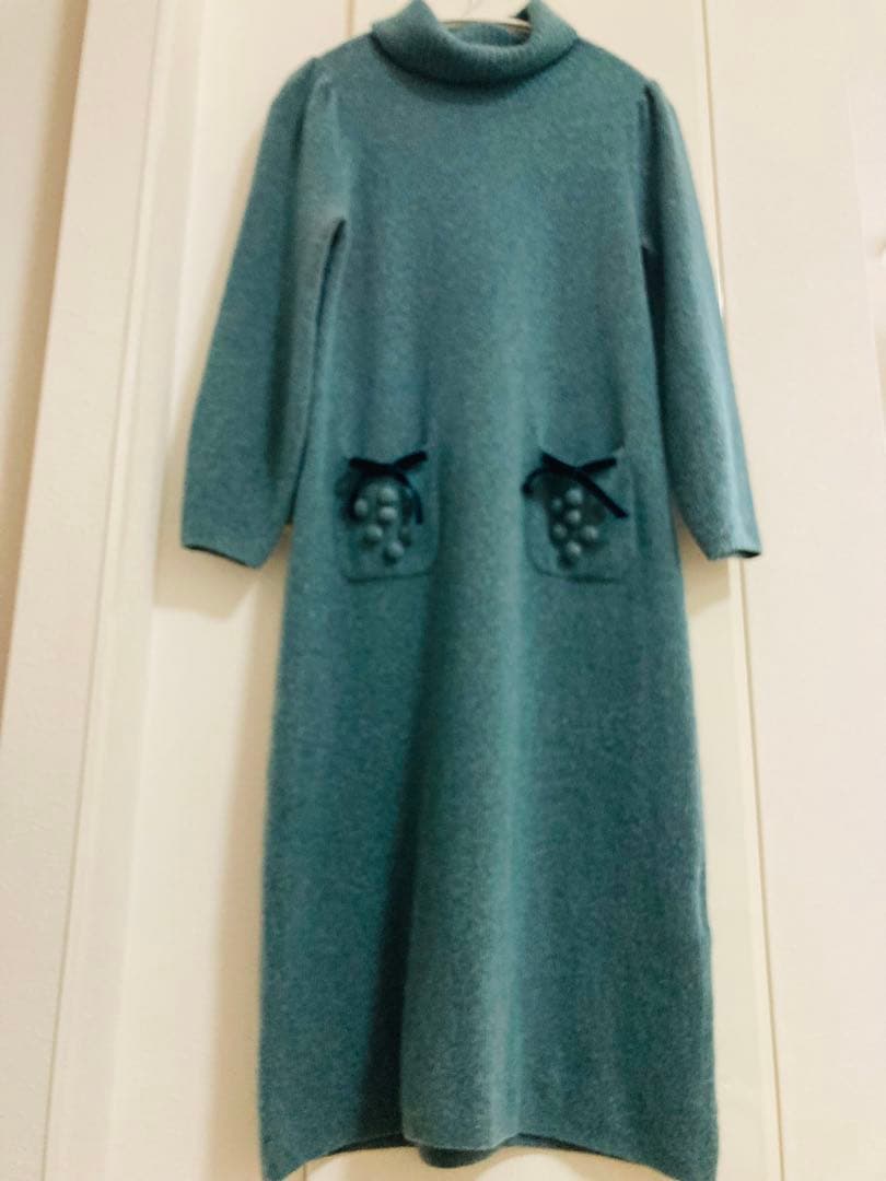 WEB掲載品お色違い　エムズグレイシー　ニットワンピース　グリーン