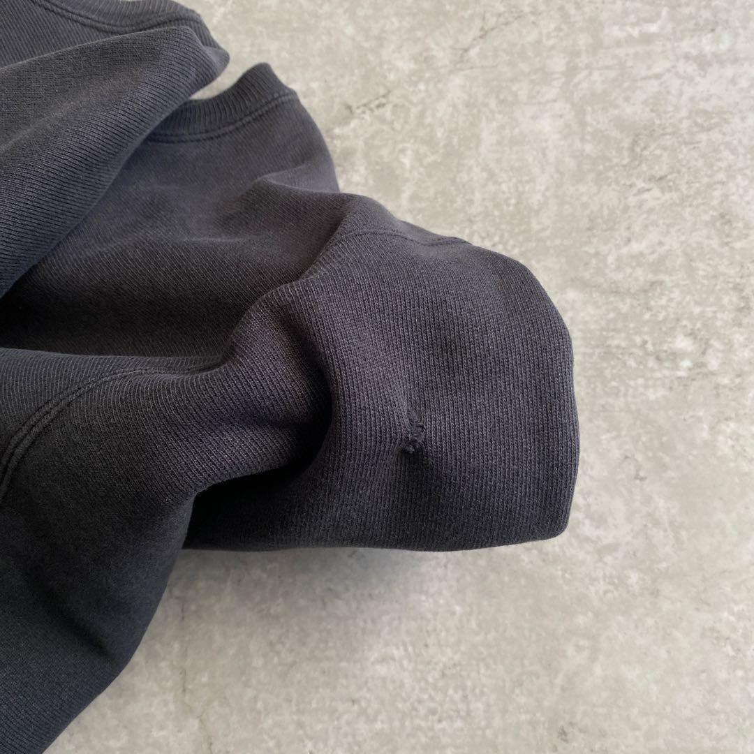 良雰囲気90sチャンピオン目付き無地リバースウィーブUSA製ブラック黒XL