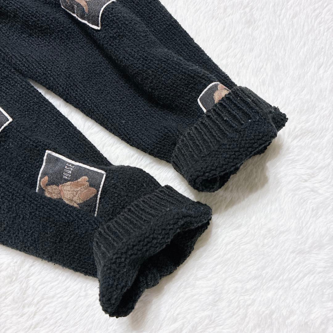 ク*ア様 ピンクハウス 希少 1990年代 うさぎ フード パーカー 黒 ワッペ