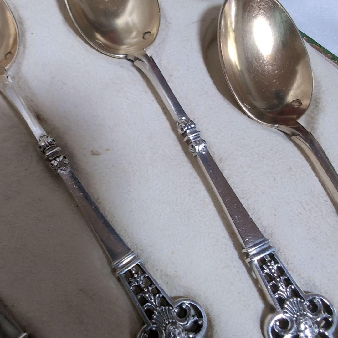 【希少♪】 カルディヤック スプーン 6本セット ルネサンス 純銀 伯爵家注文品