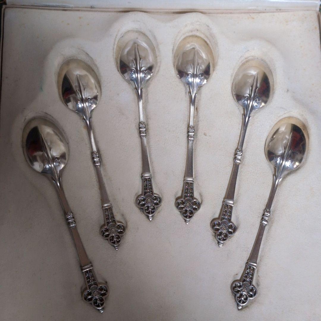 【希少♪】 カルディヤック スプーン 6本セット ルネサンス 純銀 伯爵家注文品