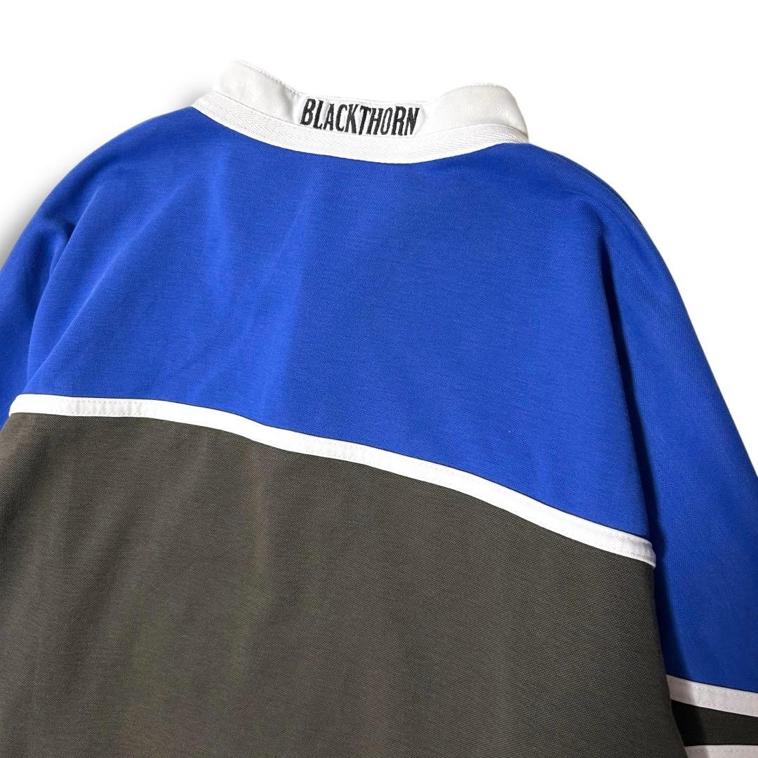 アディダス ラガーシャツ BLACKTHORN 90s 4XO ビッグサイズ