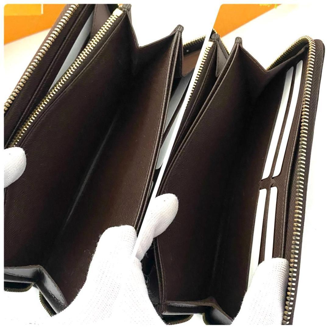 ルイ ヴィトン◎ジッピーウォレット ダミエ 茶 ラウンドファスナー エベヌ