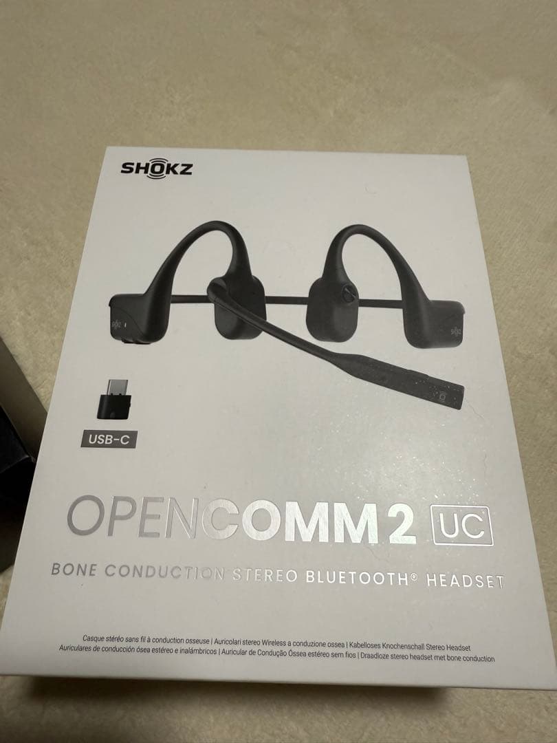Shokz OpenComm2 UC 骨伝導Bluetooth耳掛けイヤホン