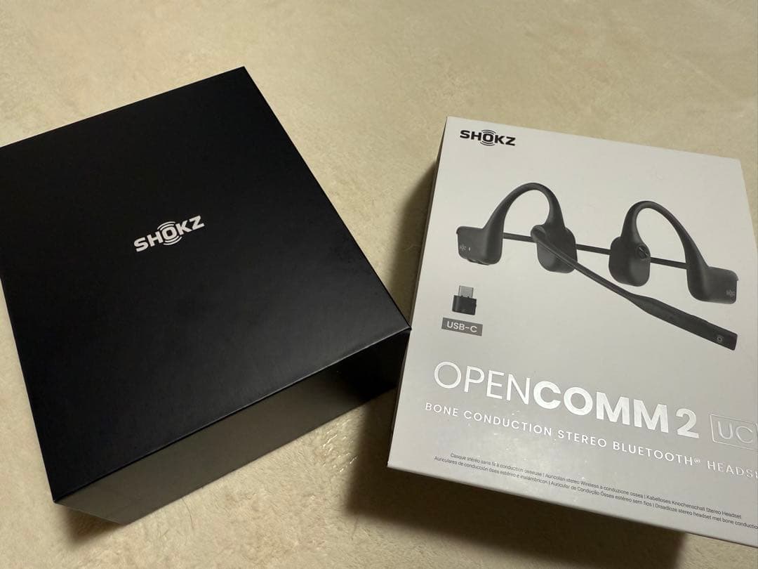 Shokz OpenComm2 UC 骨伝導Bluetooth耳掛けイヤホン