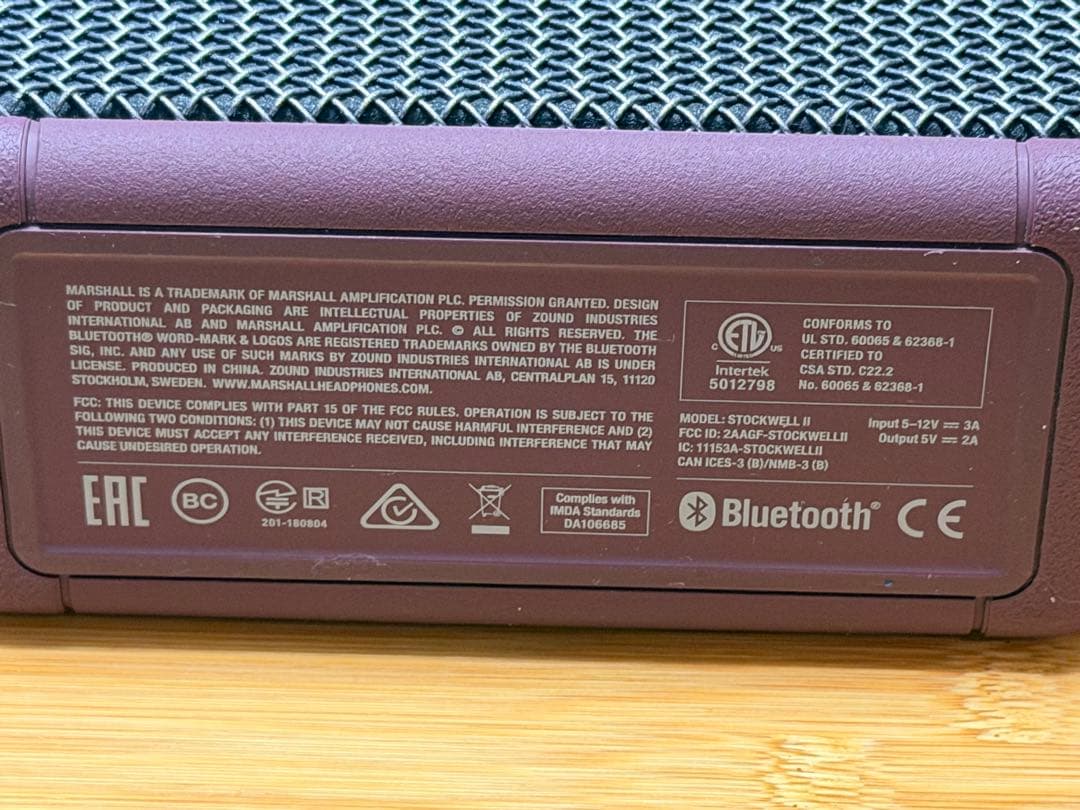 Marshall Stockwell II ワイヤレススピーカー