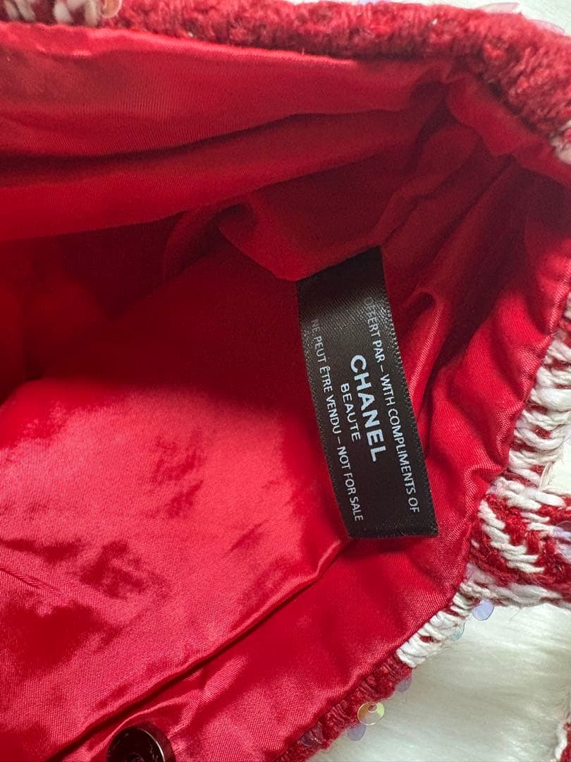 k*a様 シャネル CHANEL バーガンディ スパンコール トートバッグ