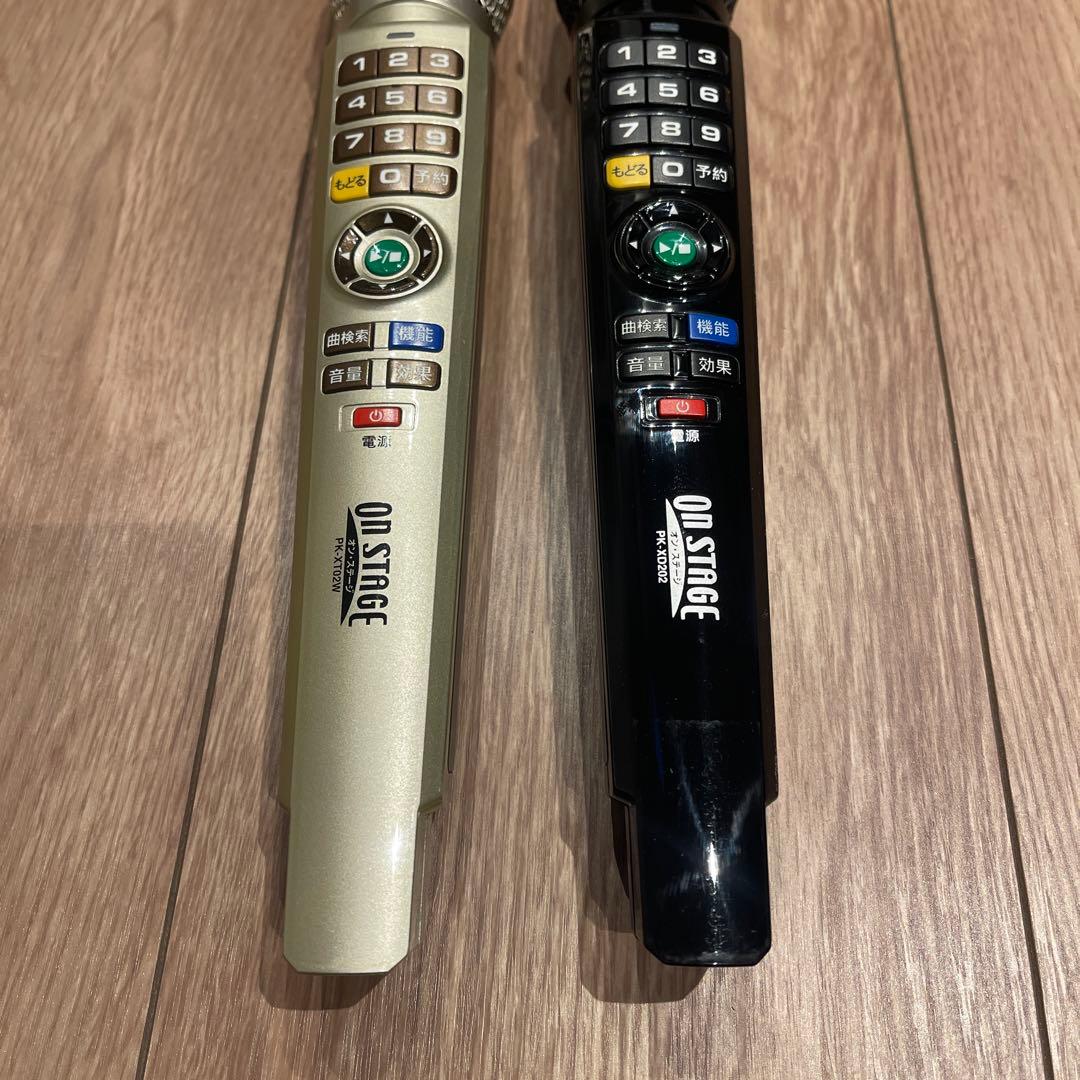 オンステージ カラオケ マイク2台　デュエット　1000曲内蔵　新品電池付