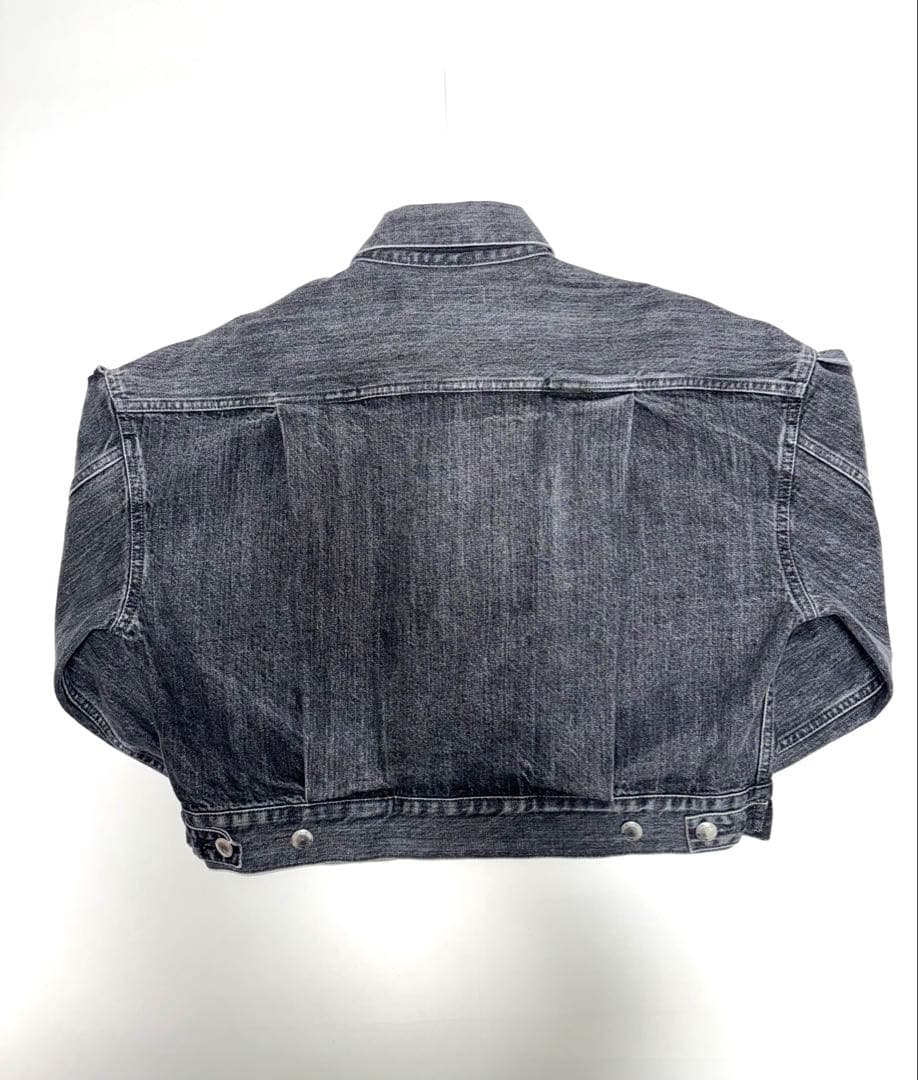 HYKE バルーンスリーブデニムジャケット　Black size1