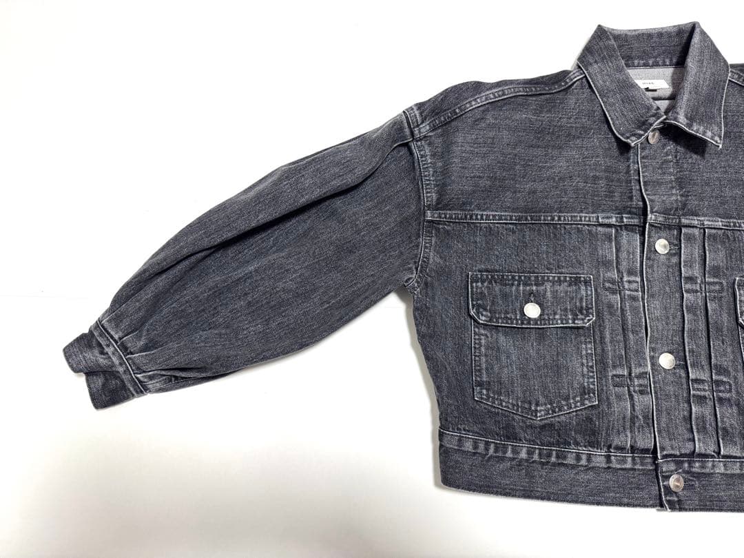 HYKE バルーンスリーブデニムジャケット　Black size1