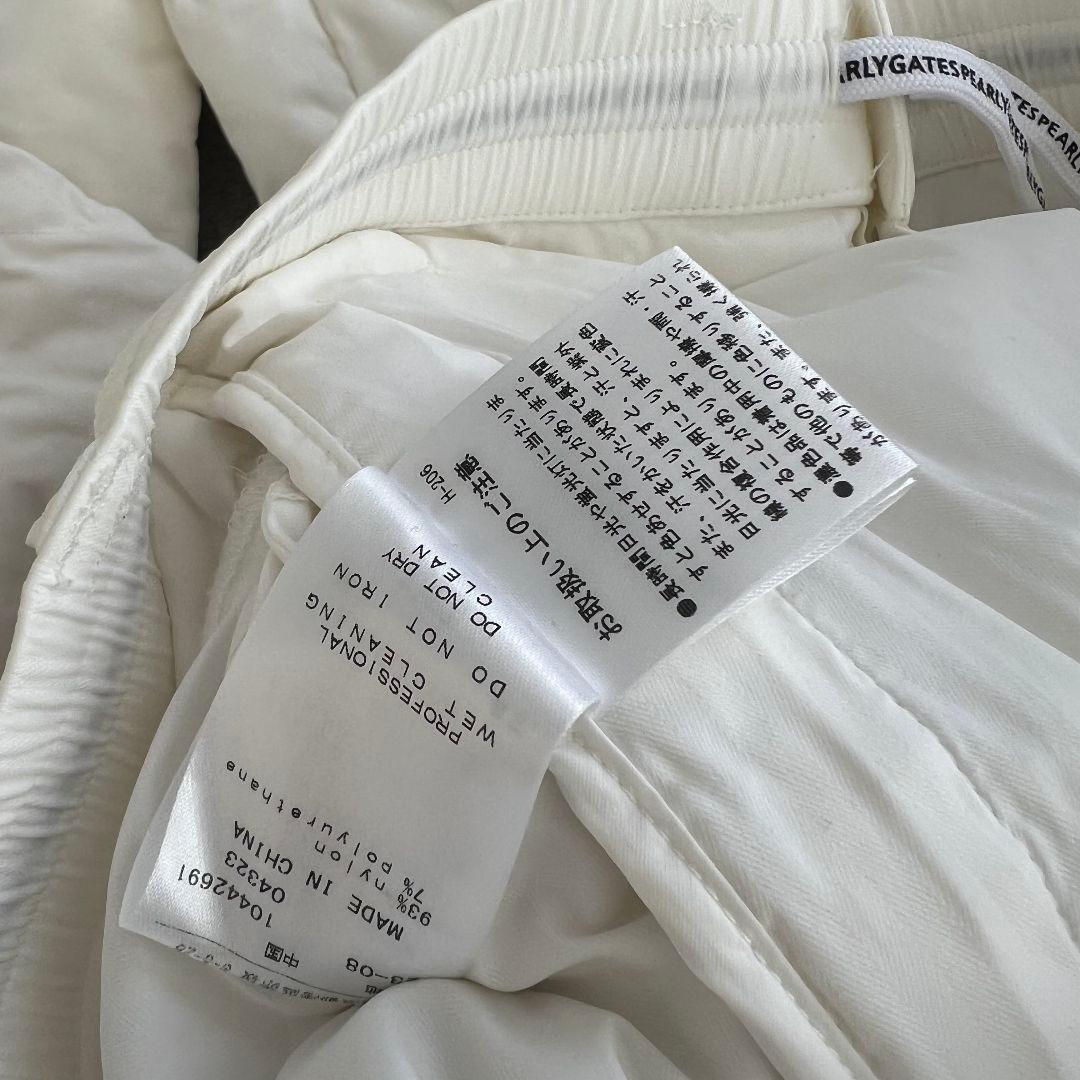 パーリーゲイツ　ダウンパンツ　中綿入り　レディース　ロゴ　ホワイト　白　ゴルフ