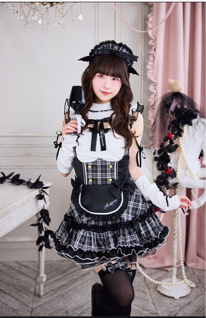 マリームーン　ガーリーロックサキュバスメイド ホワイト×ブラック