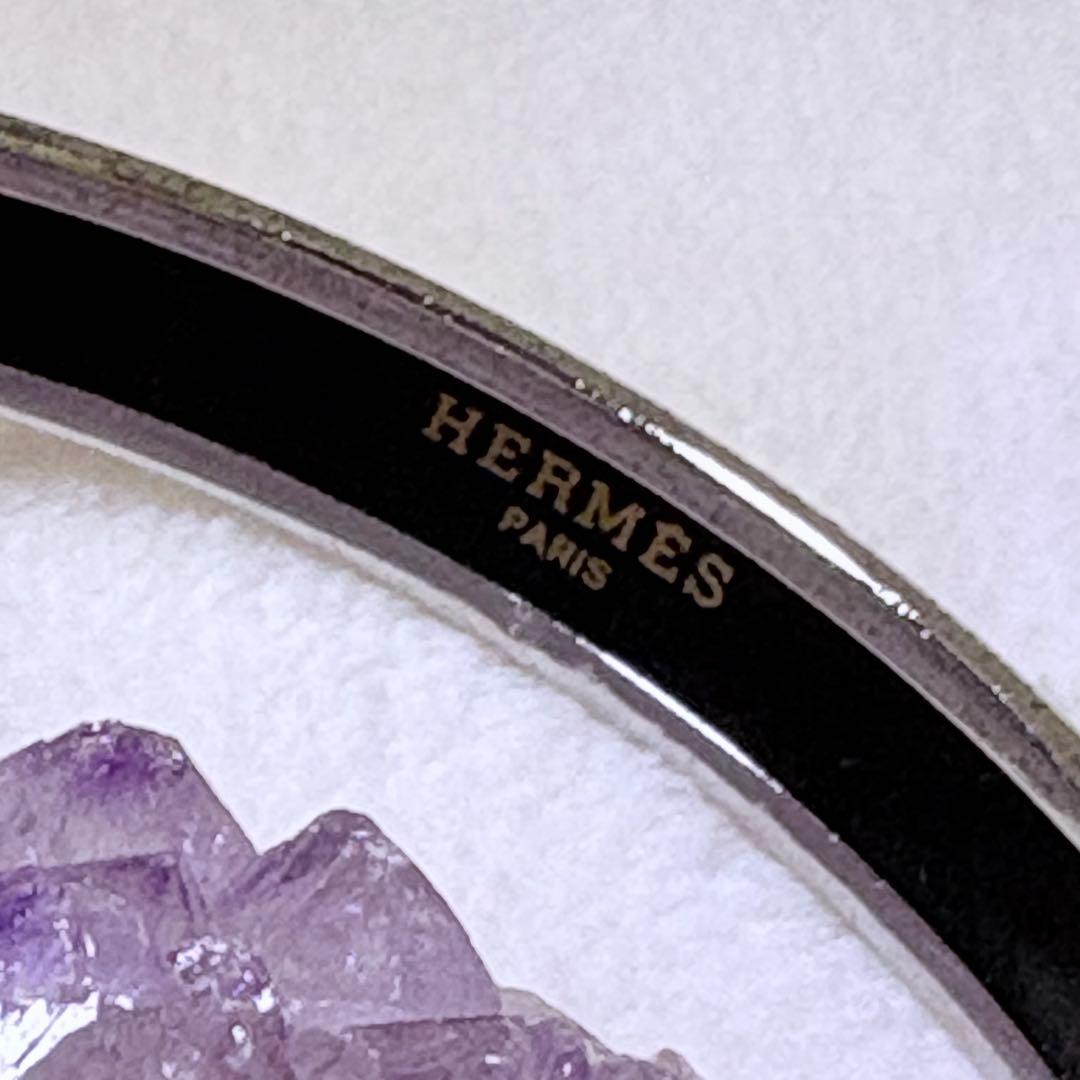 HERMES Émail Bangle ロゴ入り マルチカラー