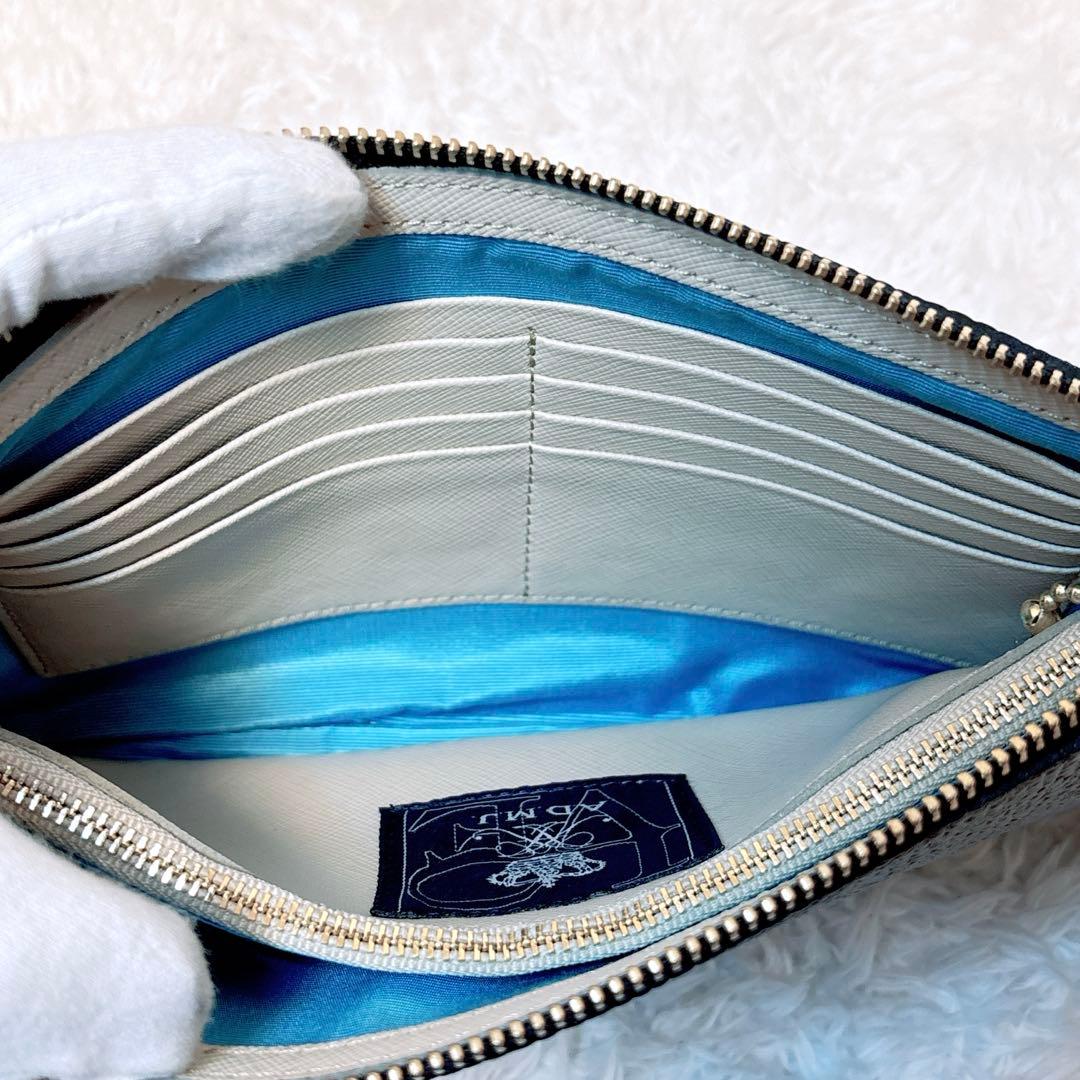 ✨未使用・定価7万✨ ADMJ ウォレットショルダー スワロフスキー ガンメタル