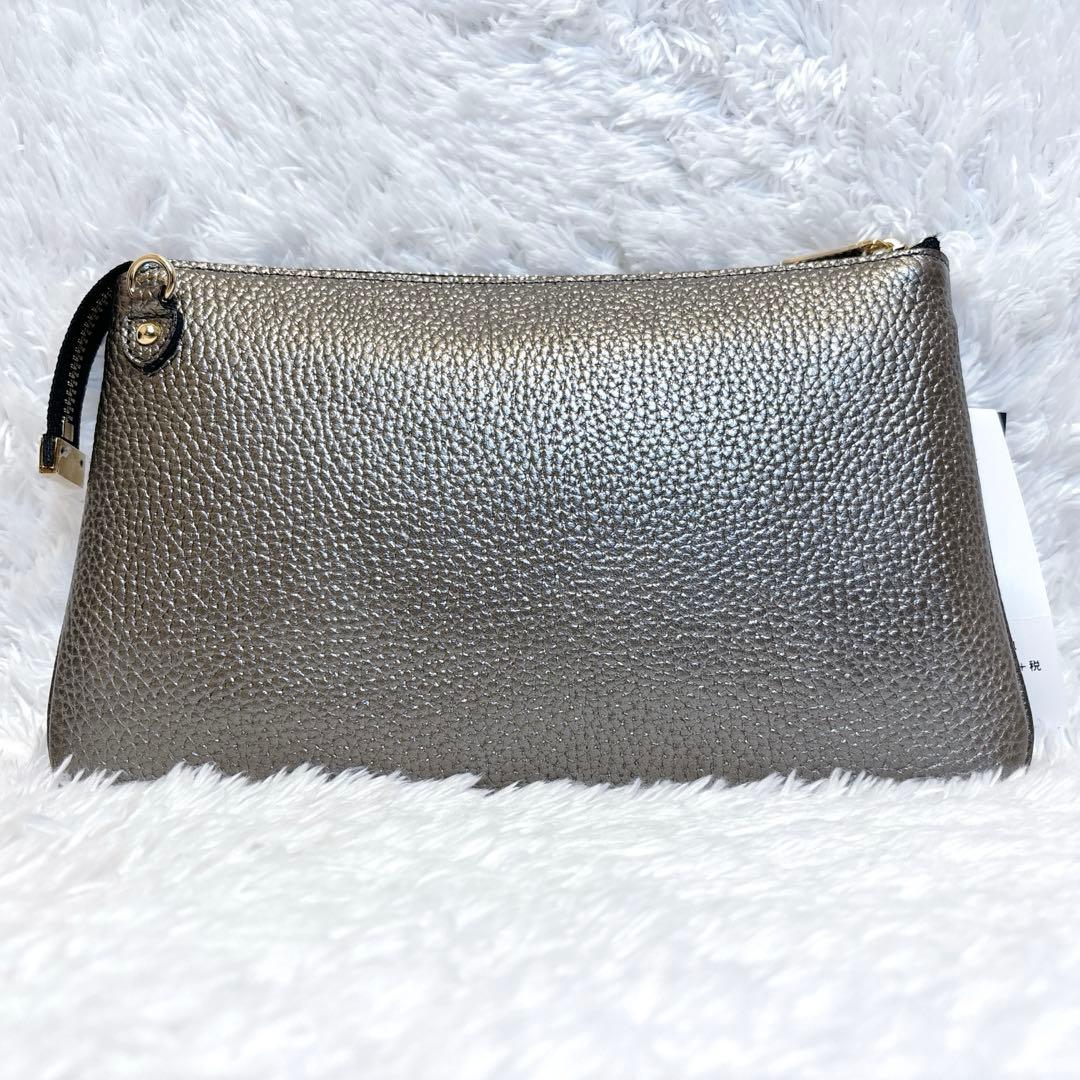 ✨未使用・定価7万✨ ADMJ ウォレットショルダー スワロフスキー ガンメタル