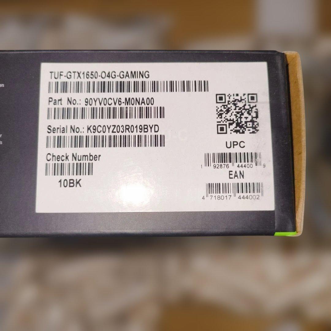 グラフィックボード・グラボ・ビデオカード ASUS NVIDIA 4G TUF-GTX1650-O4G-GAMING