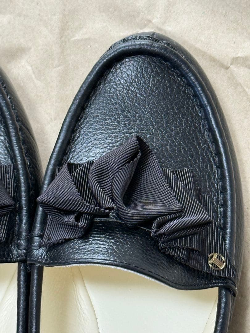 美品♡LANVIN 黒レザー ローファー・23.5