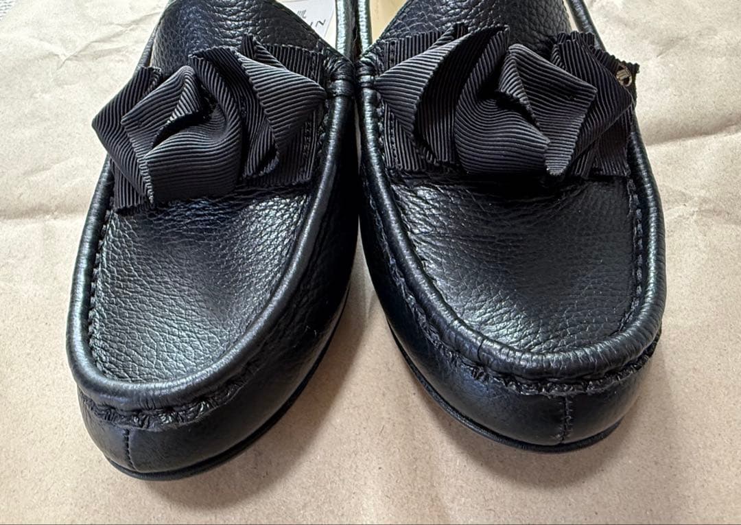 美品♡LANVIN 黒レザー ローファー・23.5