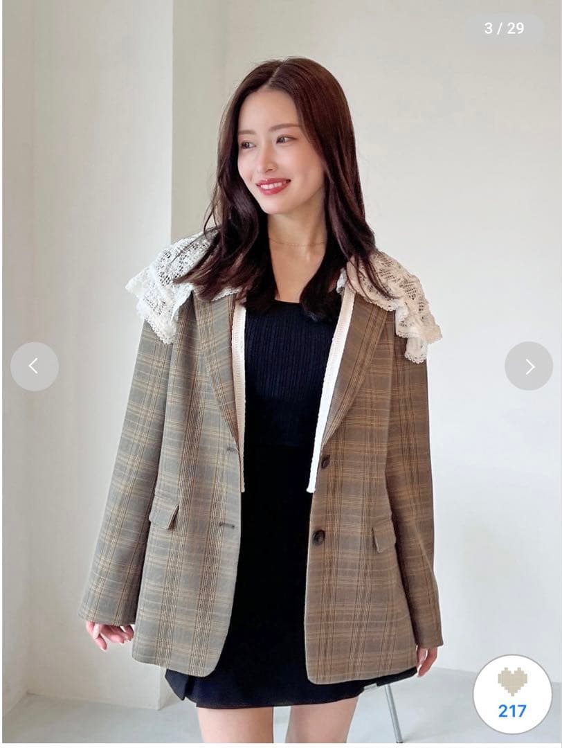 snidel レースカラーテーラードジャケット