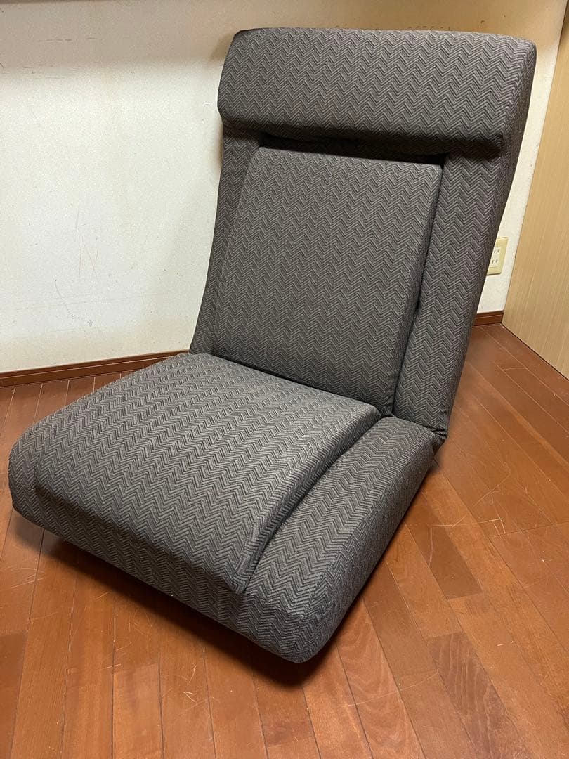 【ロッキングチェア】ブリヂストン　ロッキングソファ　オットマン付き　ブラウン色