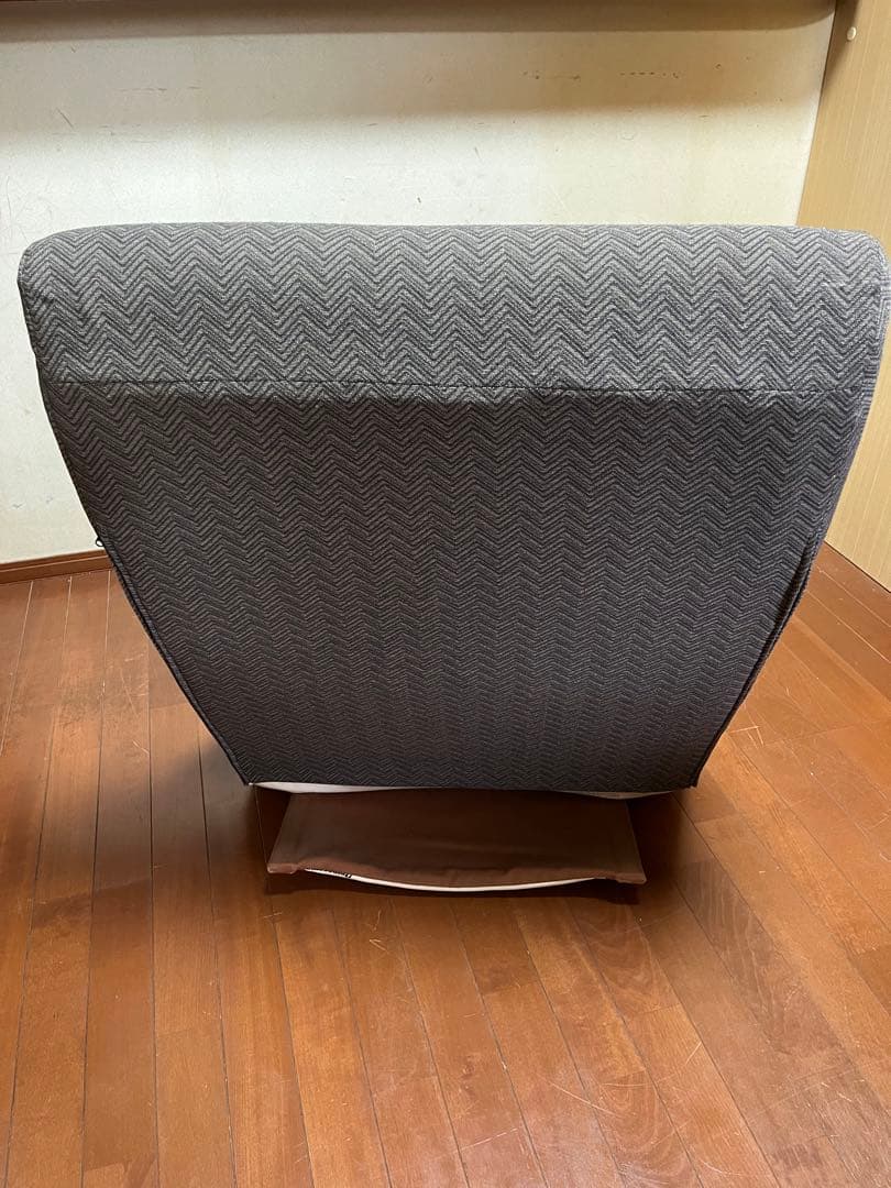 【ロッキングチェア】ブリヂストン　ロッキングソファ　オットマン付き　ブラウン色