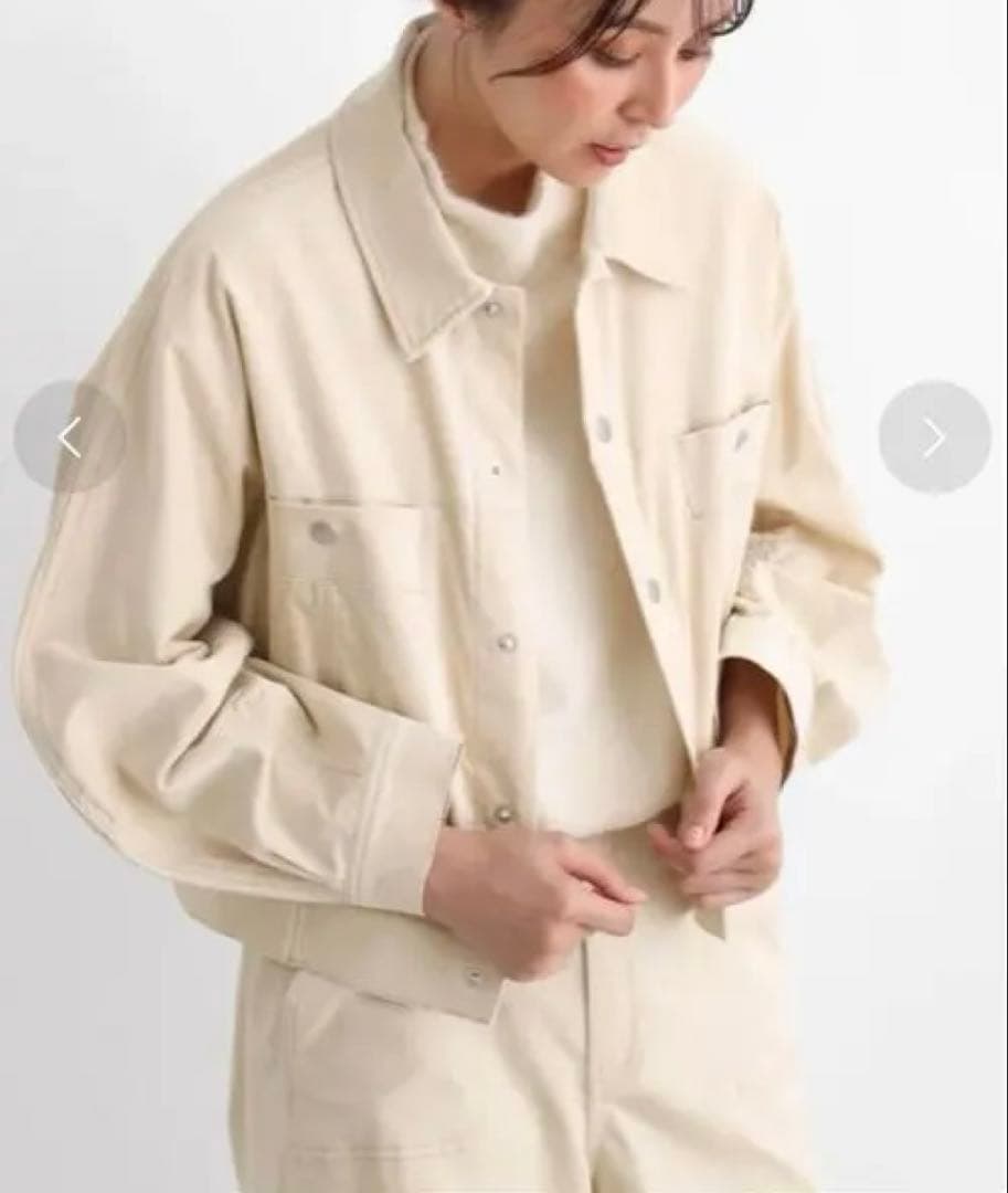 新品タグ付19580円　CLOVE 別珍デニムジャケット ベージュ