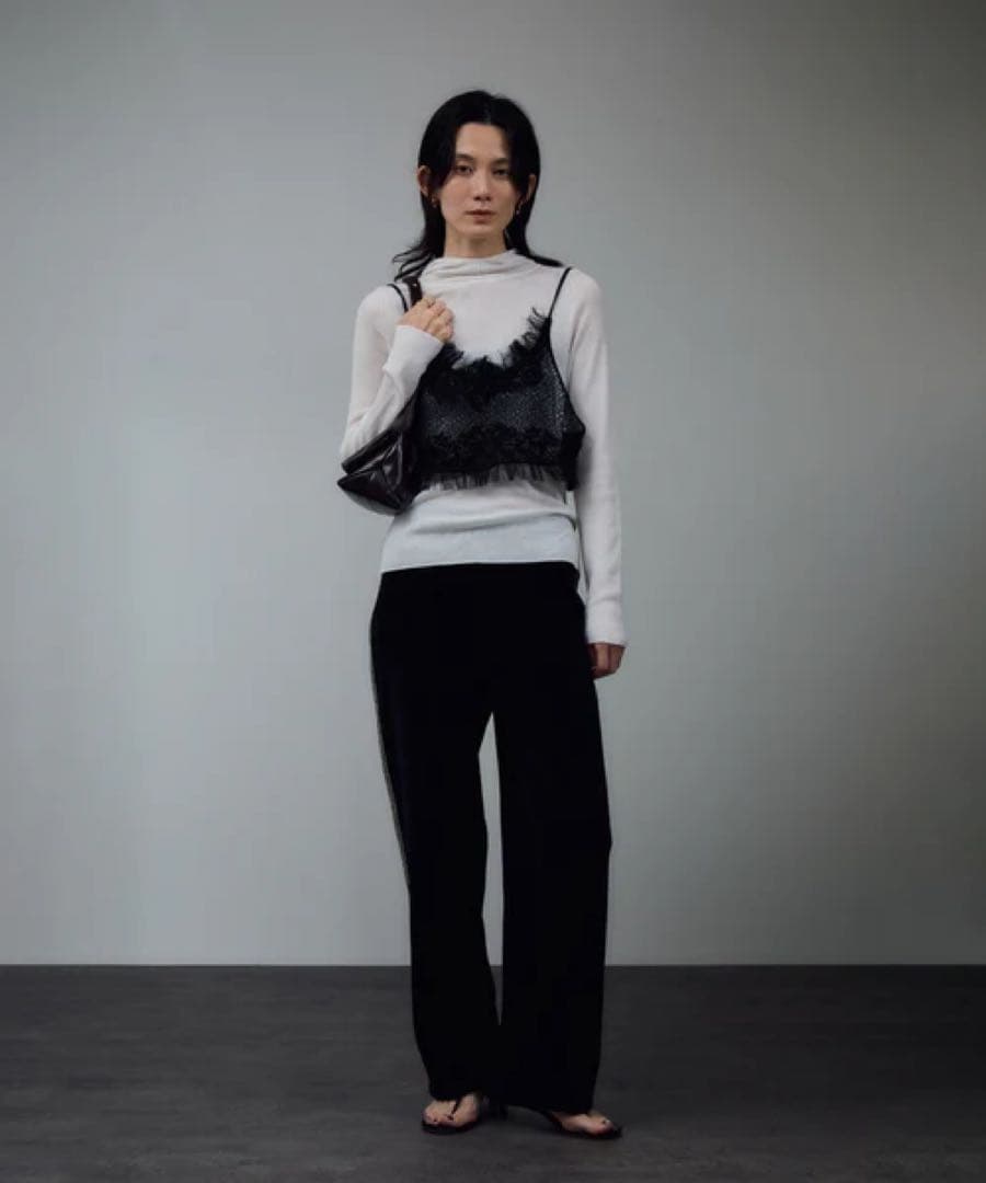 salon adamet ropé レースシアーキャミソール