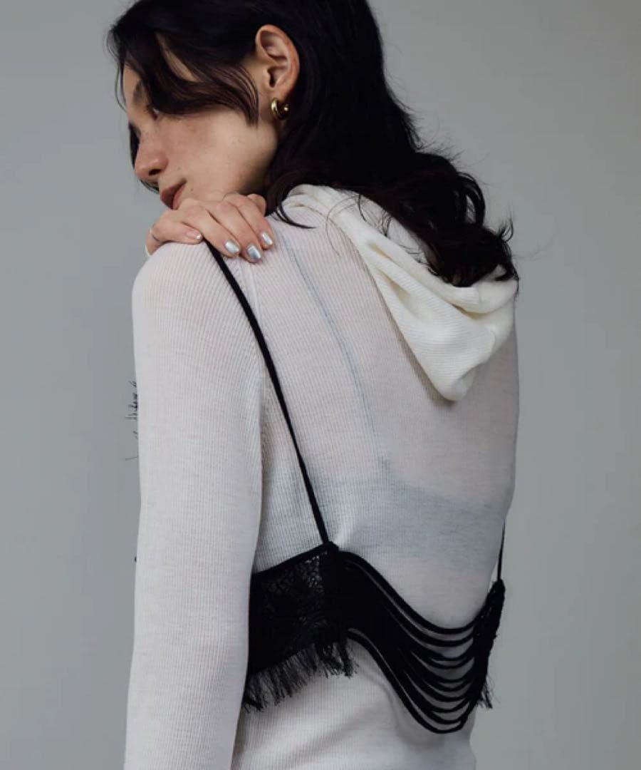 salon adamet ropé レースシアーキャミソール