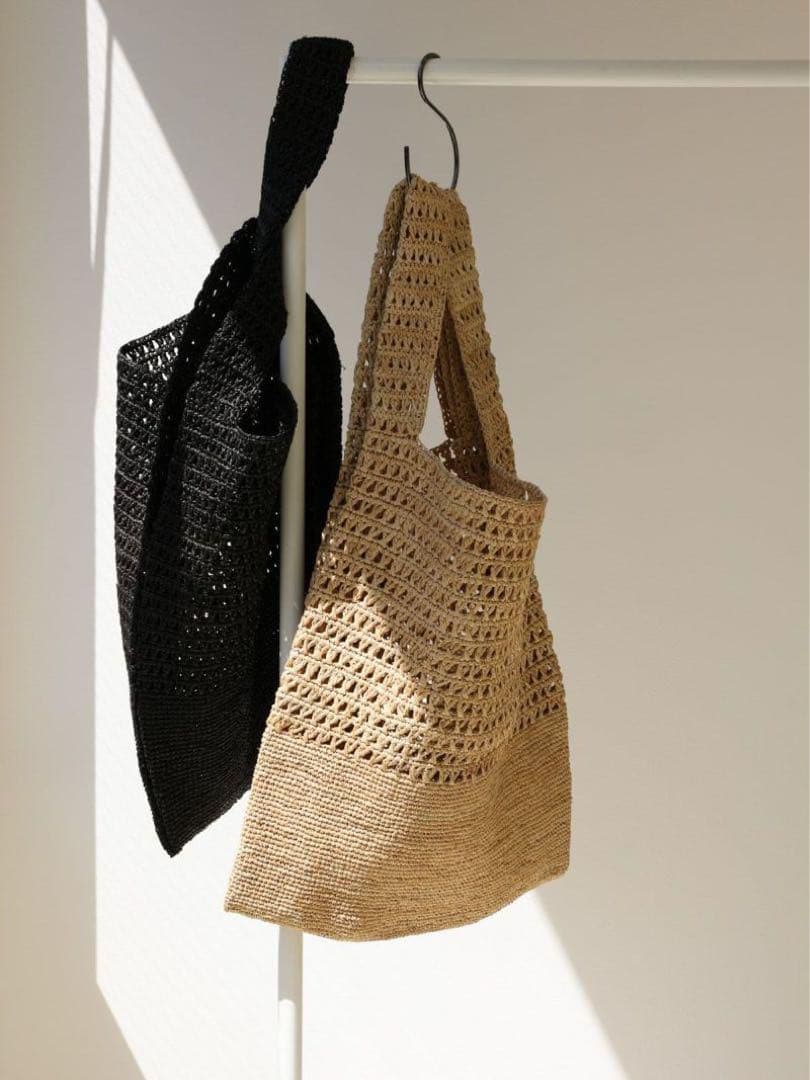 MAISON N.H PARIS 【美品】SOPHIE ラフィアハンドバッグ