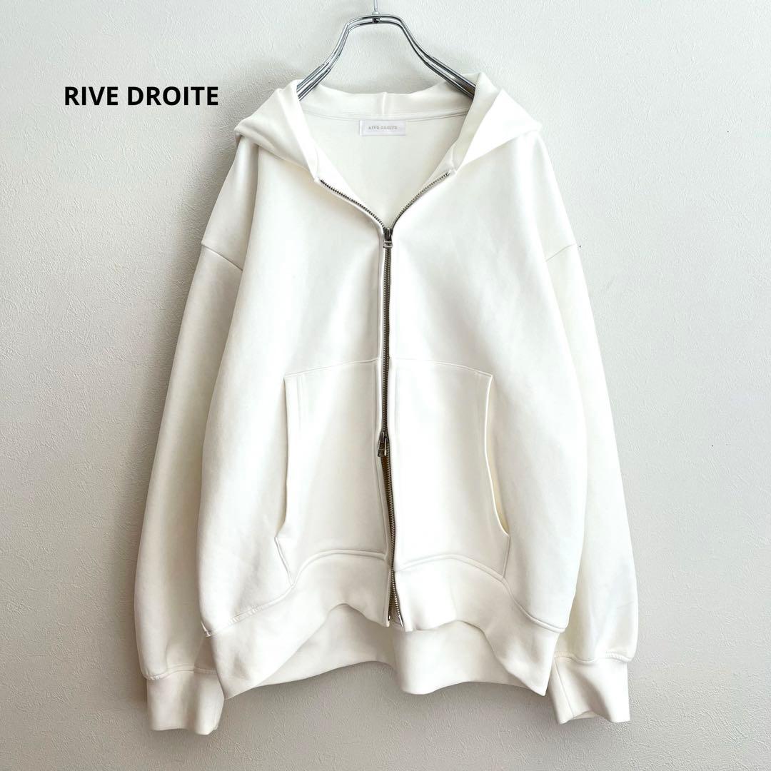 定価1.76万 リヴドロワ バックテールZIPパーカー ホワイト オーバーサイズ