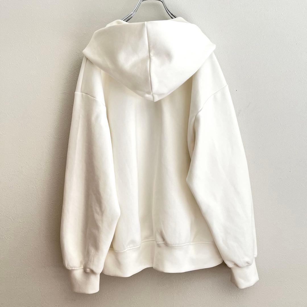 定価1.76万 リヴドロワ バックテールZIPパーカー ホワイト オーバーサイズ