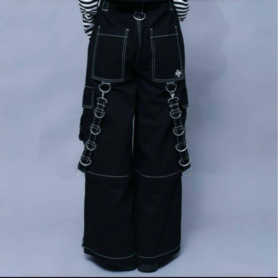 【 REFLEM 】Dリング 2WAYワイドカーゴパンツ ブラック