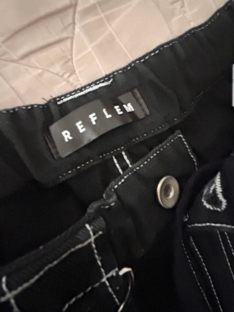 【 REFLEM 】Dリング 2WAYワイドカーゴパンツ ブラック