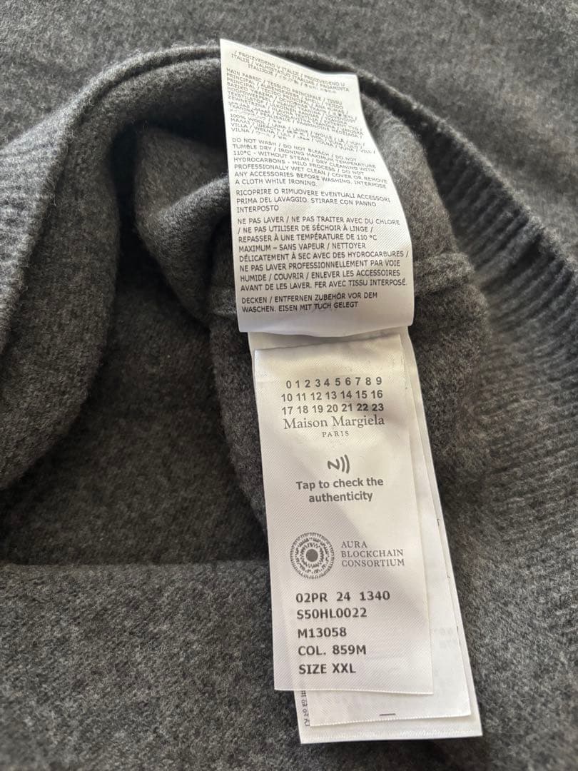 メゾンマルジェラ　4ステッチウール ニットセーター
