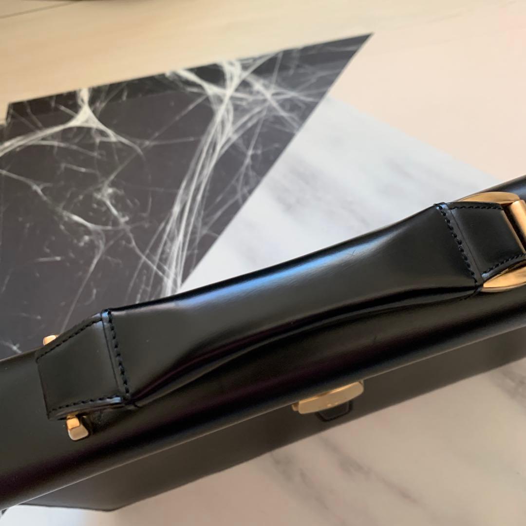 美品◆dunhill 黒 レザー ブリーフケース　ダンヒル ビジネスバッグ