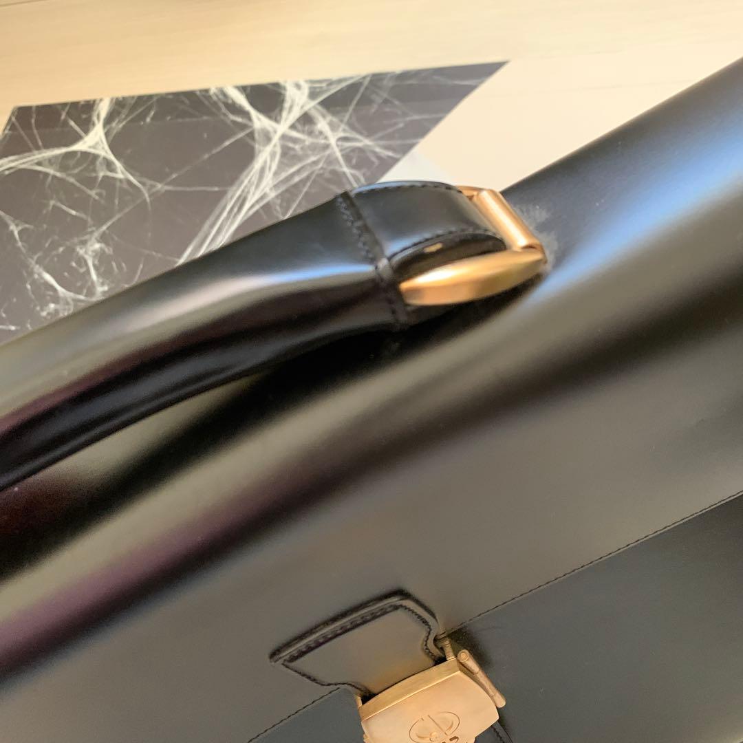 美品◆dunhill 黒 レザー ブリーフケース　ダンヒル ビジネスバッグ