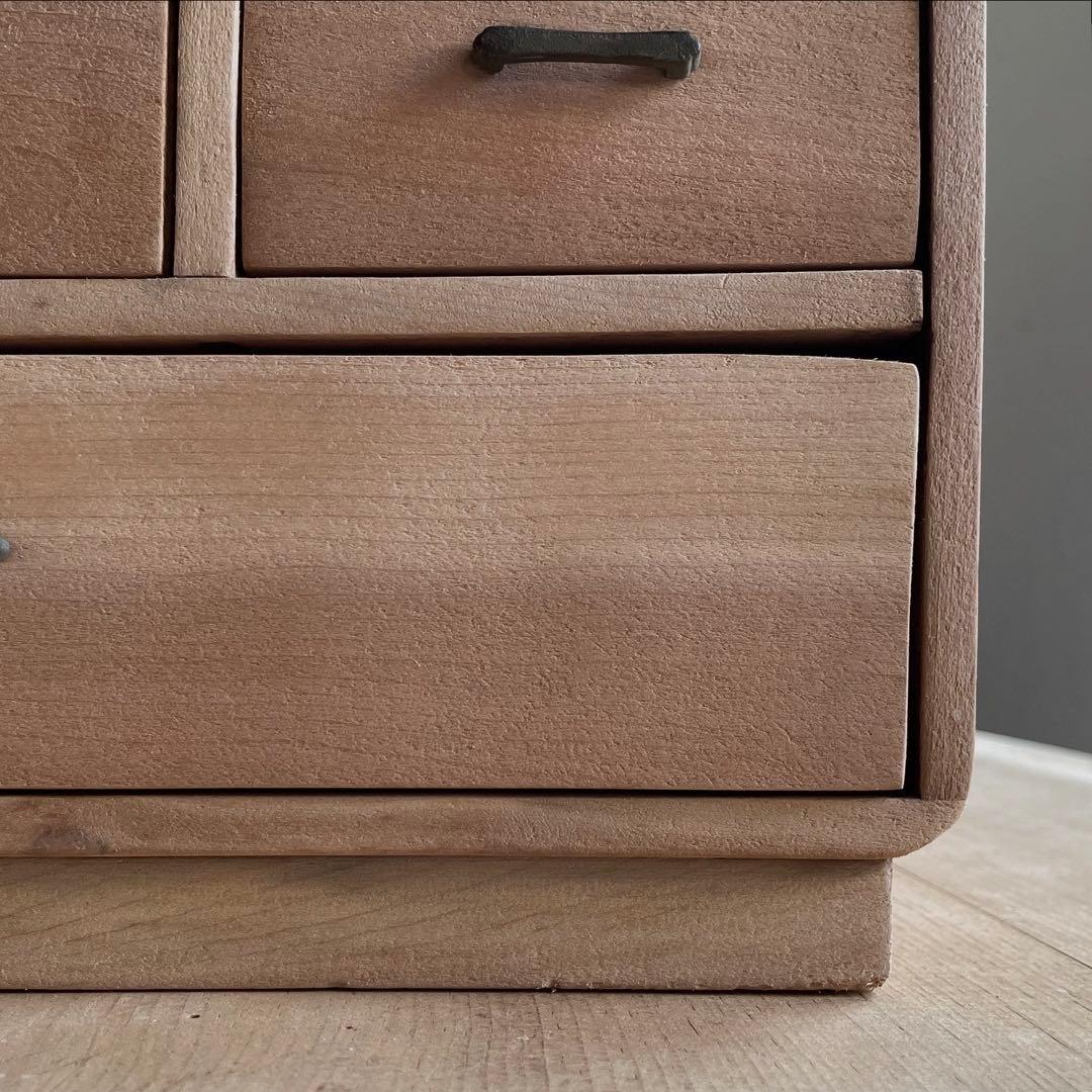 古い裁縫箱　小引き出し　棚　レトロ　古道具　アンティーク