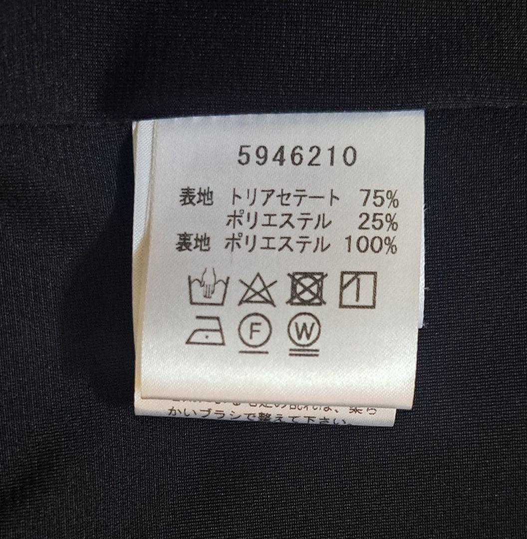 René basic ブラックベロアワンピース 　パール　レア長袖　36