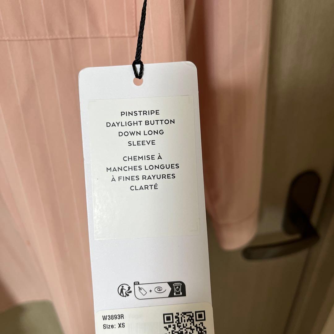 alo ピンク ストライプ 長袖シャツ