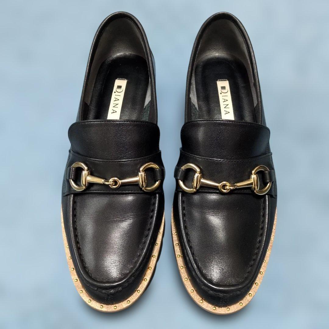 美品　DIANA ブラック ローファー